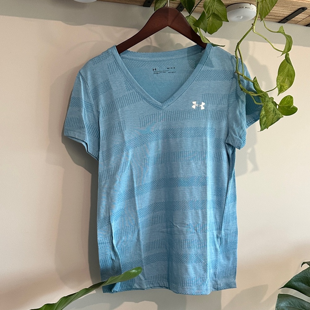 Under Armour Light Blue V-Neck Tee